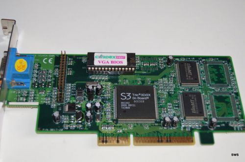 CARDEX PERT* VGA BIOS S3 TRIO 3D/2X QCE2EB 86C362 AGP VIDEO GRAPHIC CARD !VI124