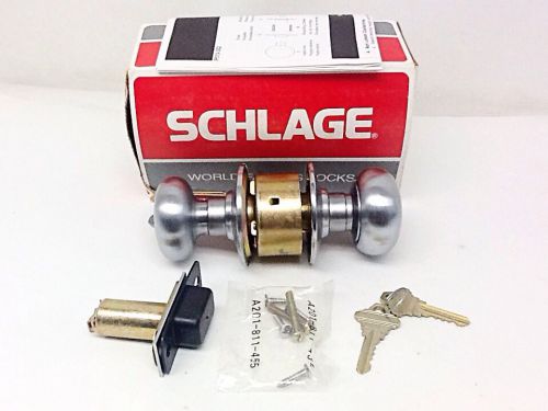 New Schlage A53PD PLY626 All Purpose Entry Keyed Lock - Satin Nickle