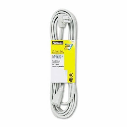 Indoor Heavy-Duty Extension Cords, 15-ft. Length, Gray (FLW 99596)