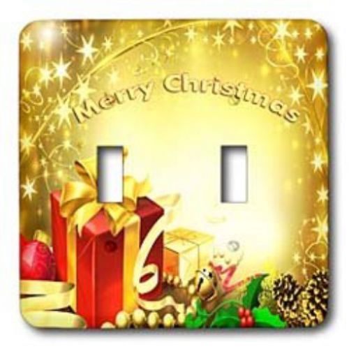 3dRose LLC lsp_4571_2 Merry Christmas Double Toggle Switch