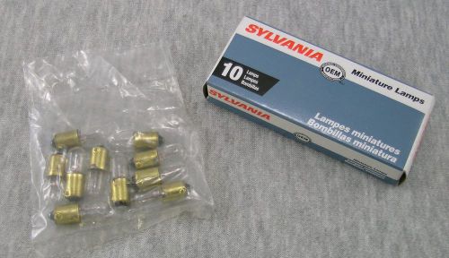 Box lot of ten (10) sylvania 755 new miniature bayonet base lamp 35763 bulb for sale