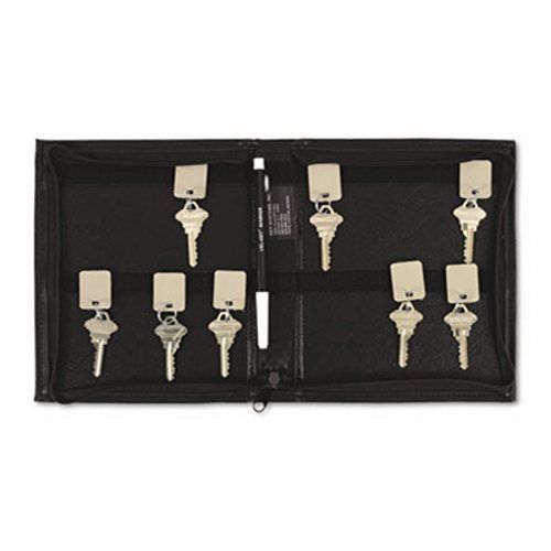 Security-Backed Zippered Case, 24-Key, Vinyl, Black, 7 x 1 x 8 3/8 (PMC04987)