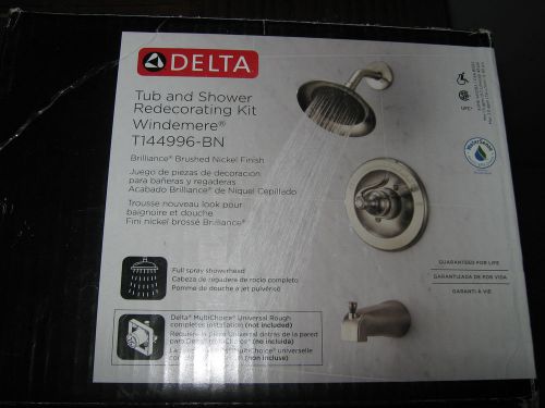 Delta Windemere T144996-BN Tub and Shower Redecorating Kit, New