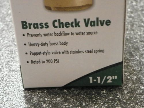 Spring check valve brass 1 1/2&#034; 1.5&#034; 38.1mm   r2c for sale