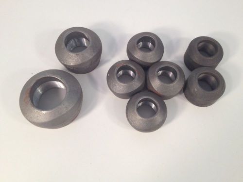Lot of 8 - Steel Threadolet Pipe Fittings roc - SP97 SA105N - 4 Detailed SIZES