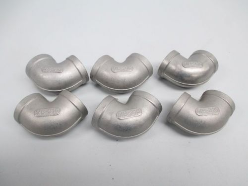 Lot 6 new mb manufacturing mb-316 3/4in npt 90deg 150 elbow pipe fitting d241252 for sale