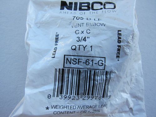 NIBCO 705-D-LF 3/4&#034;, SET OF 5