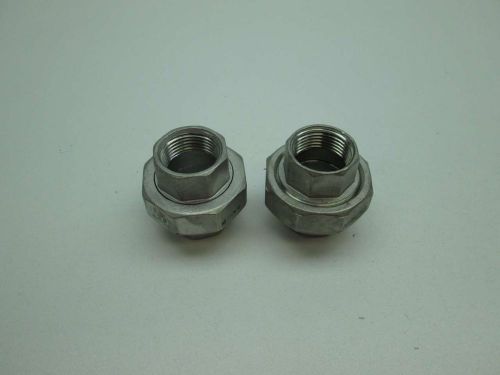 LOT 2 NEW 3/4-150 304 STAINLESS PIPE FITTING UNION D395109