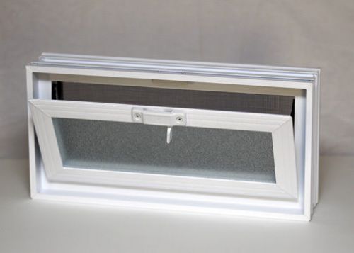 Quality Vents Fresh Air Glass Block  Hopper Ventilator