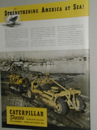 1941 Caterpillar Diesel advertisement page, crawler tractor and excavator