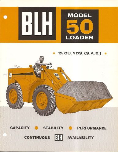 Equipment Brochure - BLH - 50 - Wheel Loader c1966 Baldwin Lima Hamilton (E1722)