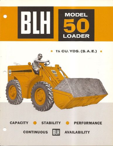Equipment Brochure - BLH - 50 - Wheel Loader c1966 Baldwin Lima Hamilton (E1722)