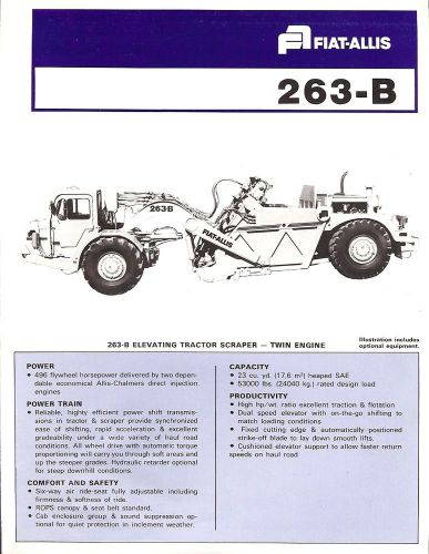 Equipment Brochure - Fiat-Allis - 263-B - Elevating Tractor Scraper (E1561)