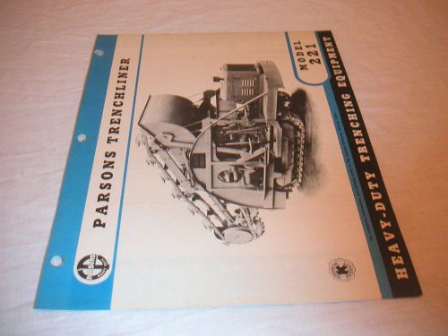 1940&#039;s PARSONS MODEL 221 TRENCHLINER SALES BROCHURE