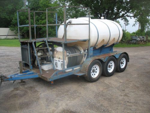 Hydro seeder 1500gallon diesel pump three axle trailer reel hose jacks pintle hk for sale