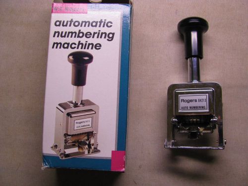 W T Rogers Automatic Numbering Machine No. 04213-Very Nice with Box