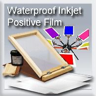 WaterProof Inkjet Screen Printing FIlm 8.5&#034; x 14&#034;