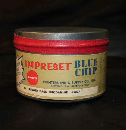 1 lb - Impreset BLUE CHIP - Commercial  Rubber Base Ink - Rhodamine #2303