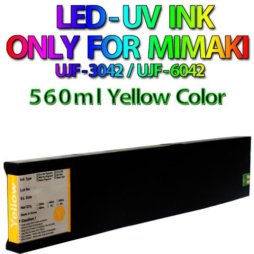 NEW MIMAKI UV-INK ONLY FOR UJF-3042 / UJF-6042 560ml Yellow color Cartridge