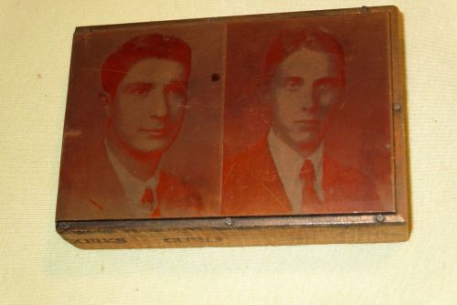 1920&#039;s or 30&#039;s Off-Set Printing Printers Photo Block Copper Plate/Wooden Block