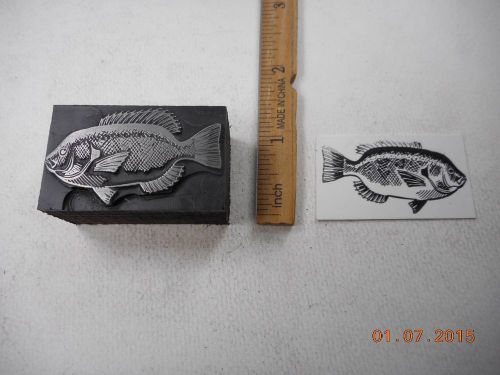 Letterpress Printing Printers Block, One Fish
