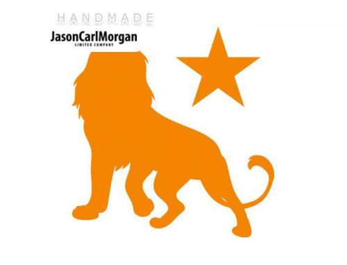 JCM® Iron On Applique Decal, Lion Neon Orange