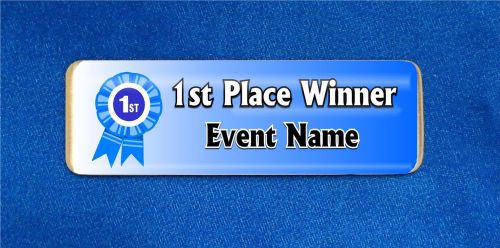 Award ribbon custom personalized name tag badge id contest fair judge winner for sale
