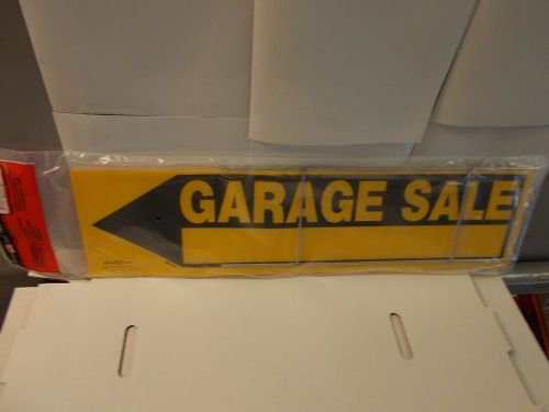 Lot of two Garage Sale Signs. With Wire display stakes. 24&#034; x 6&#034;