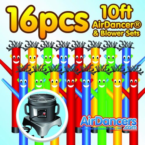 16 Pack of 10ft Tall AirDancer &amp; Blower Sets - Complete Wholesale Pack