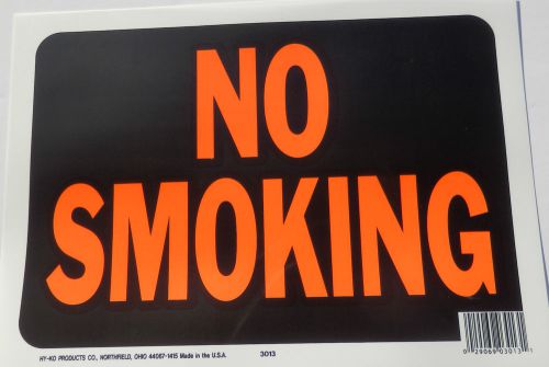 &#034;HY-KO&#034; Products Company - NO SMOKING SIGN (Plastic) - 9&#034; X 12&#034; - NEW!!
