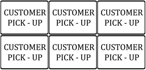 Customer pick - up parking lot business company office driving set of six signs for sale