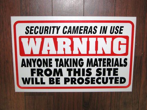 Security Sign: WARNING!  Security Cameras In Use