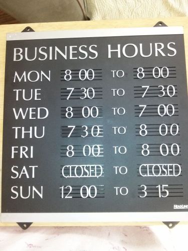 Heavy-duty plastic Retail Office Store Business Hours Window Open Closed Sign