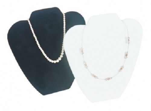 White Leatherette / Black Velvet Necklace display 2 colors for your choice