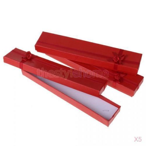 5x 12pc red jewelry necklace bracelet watch gift case box for sale