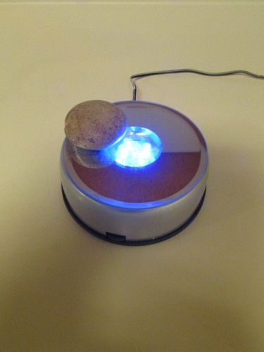 A/C Battery Powered Rotating Display Turn Table Led Light 4&#034; Round x 1 5/8&#034;Tall