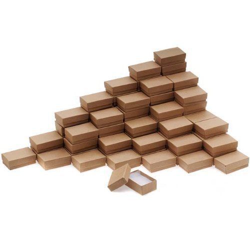 New kraft brown cardboard jewelry boxes 2.5 x 1.5 x 1 inches (100) for sale
