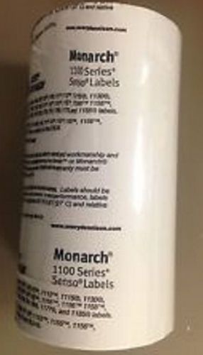NEW Paxar Monarch 1100 Series Labels, white, 8 rolls per Sleave