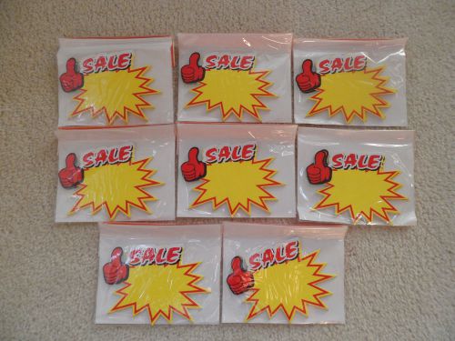 96 Retail Store Sale Price Tag Sign Thumb Sale 5&#034; x 3.5&#034; Sign Tag Card Supplies