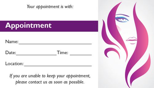 APPOINTMENT CARDS, BEAUTY, SALON, NAILS, SPAS,  3.5&#034;x2&#034;,  250 Pack