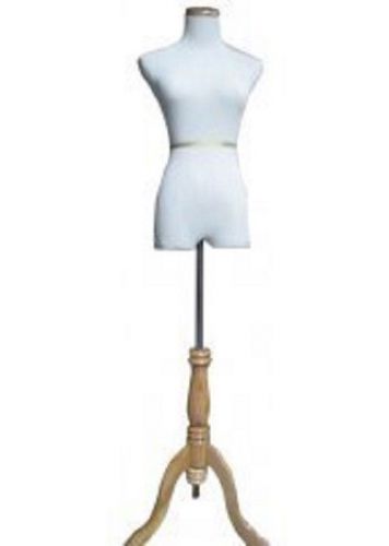 New medium dress body form, tall sturdy tripod stand mannequin size 6- 8, white for sale
