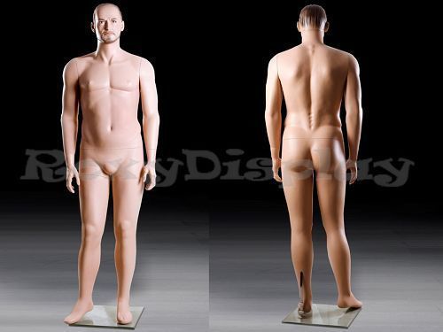 Male Fiberglass Realistic Mannequin with Molded Hair Dress From Display#MZ-MIK04