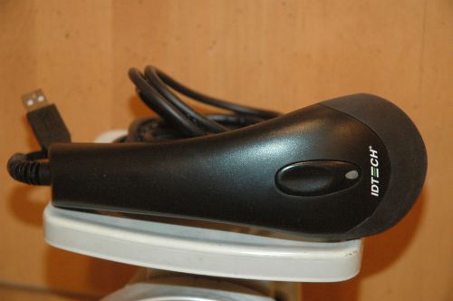 ID TECH Black Hand Wand Bar Code Scanner IDBA 4244MRB 7&#039; Cord EUC