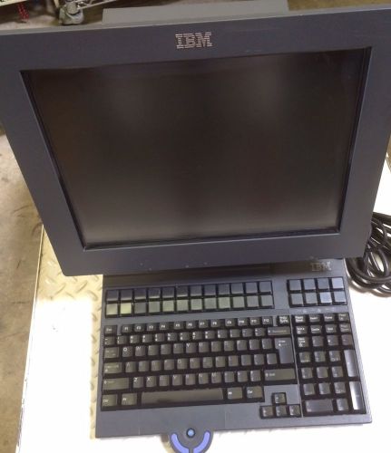 IBM SURE POS SYSTEM MODEL 4840-562 KEYBOARD &amp; CORDS FROM WORKING ENVIORNMENT