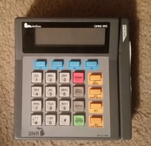 veriFone credit card reader terminal model omni 395 no power cord or other cords