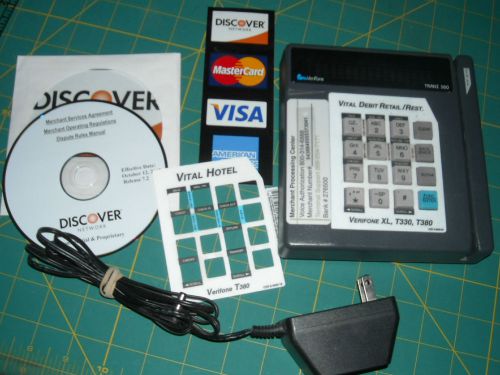 Verifone Tranz 380 ~ Credit Card Swipe Terminal ~ Connects to Phone Line