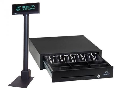 Bematech logic controls ld1000 pos customer pole display usb + cash drawer new for sale