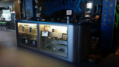 West Coast Customs sales counter &amp; clothing racks lights locking drawers glass s