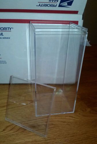 Lot of 7 clear plastic acrylic display case ty beanie baby model car