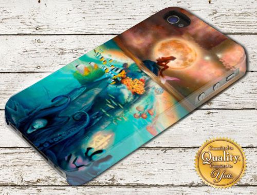 Ariel Mermaid Little Disney Princess Moon iPhone 4/5/6 Samsung Galaxy A106 Case